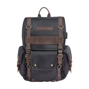 Harley Davidson Ponderosa Ballistic & Leather USB Backpack